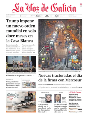 Cover of La Voz de Galicia (Ourense)