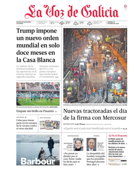 Cover of La Voz de Galicia (Pontevedra)