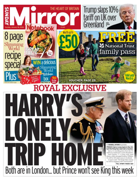 Cover of Sunday Mirror