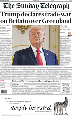 Cover of The Sunday Telegraph