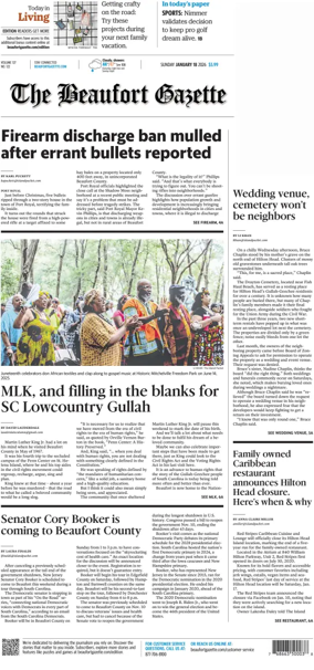 Cover of Beaufort Gazette (Sunday)