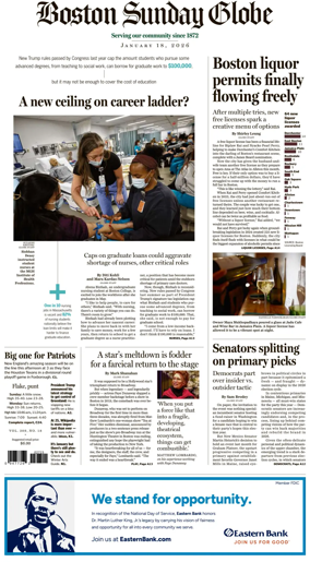 Cover of Boston Sunday Globe