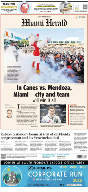 Cover of Miami Herald (Sunday)