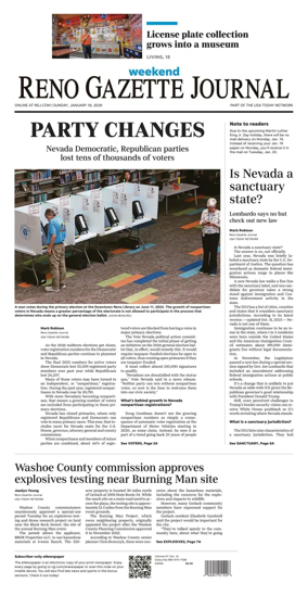 Cover of Reno Gazette Journal