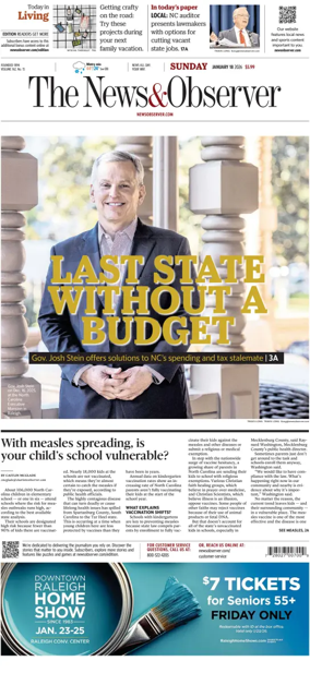 Cover of The News & Observer (Sunday)