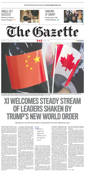 Cover of Montreal Gazette