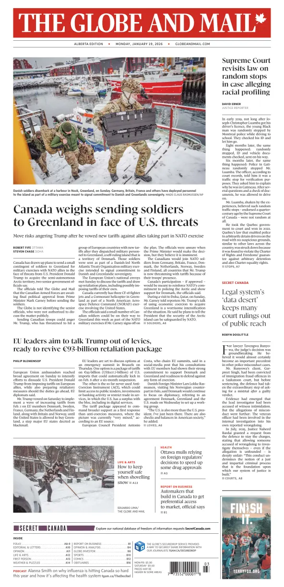 Cover of The Globe and Mail (Alberta Edition)