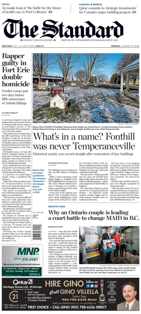 Cover of The Standard (St. Catharines)