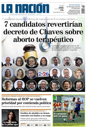 Cover of La Nacion (Costa Rica)