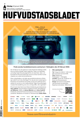 Cover of Hufvudstadsbladet