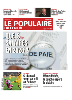 Cover of Le Populaire du Centre (Haute-Vienne)