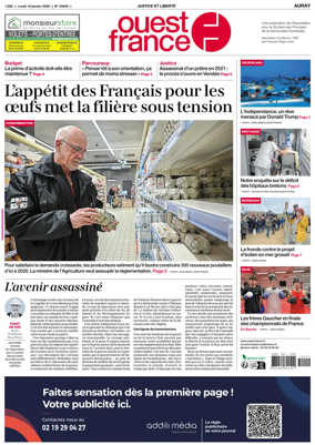 Cover of Ouest France (Auray)