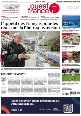 Cover of Ouest France (Challans / Saint-Gilles-Croix-de-Vie)