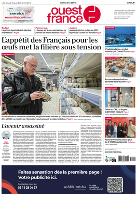 Cover of Ouest France (Cholet)