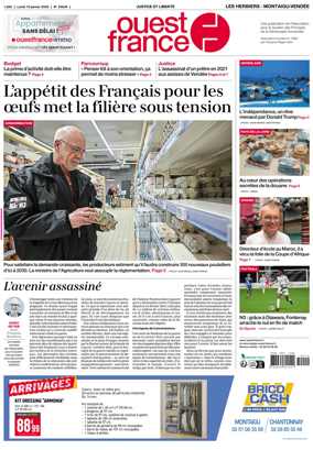Cover of Ouest France (Les Herbiers / Montaigu)