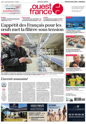 Cover of Ouest France (Nantes / Sud-Loire / Vignoble)