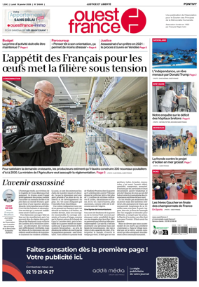Cover of Ouest France (Pontivy)