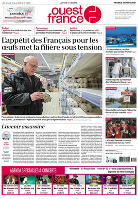 Cover of Ouest-France (Rennes Nord-Ouest)