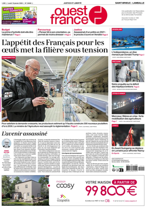 Cover of Ouest-France (Saint-Brieuc Lamballe)