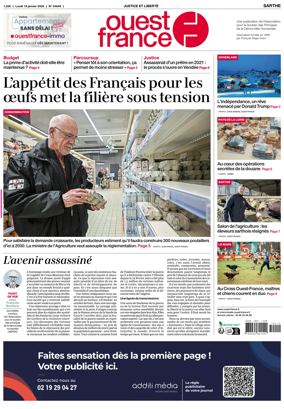 Cover of Ouest France (Sarthe)