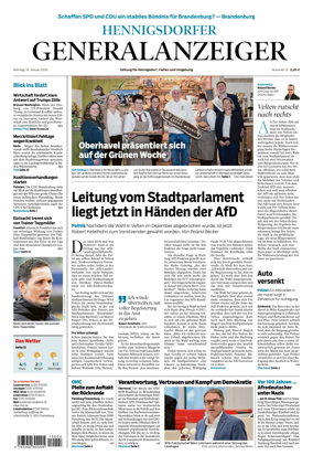 Cover of Hennigsdorfer Generalanzeiger