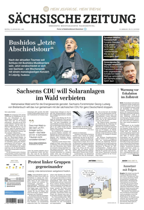 Cover of Sachsische Zeitung (Dresden)