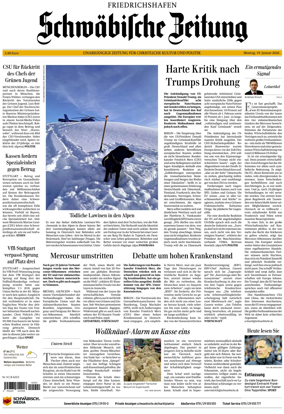 Cover of Schwabische Zeitung (Friedrichshafen)