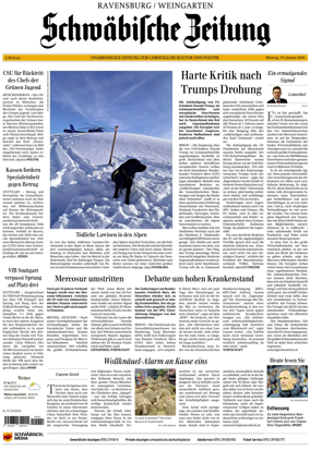 Cover of Schwabische Zeitung (Ravensburg / Weingarten)