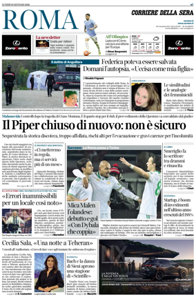 Cover of Corriere della Sera (Roma)