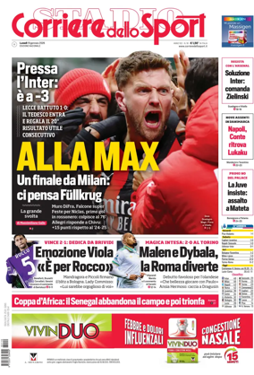 Cover of Corriere dello Sport