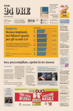 Cover of Il Sole 24 Ore