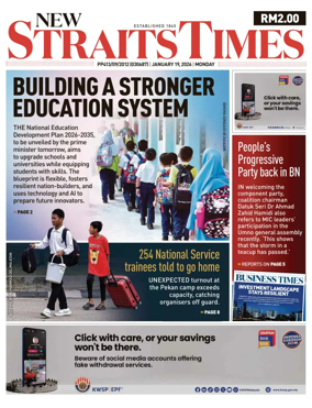 Cover of New Straits Times