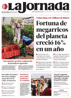 Cover of La Jornada
