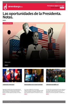 Cover of Sin Embargo Opinion