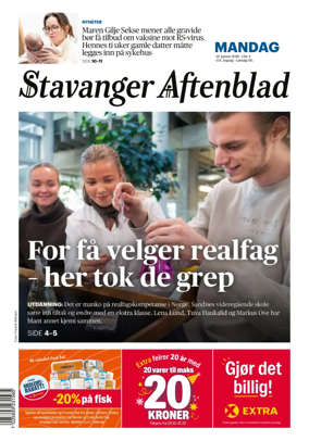 Cover of Stavanger Aftenblad