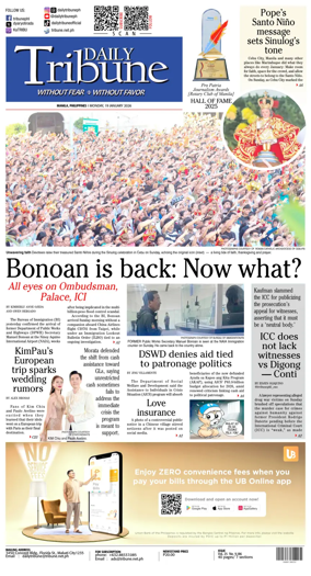 Cover of Daily Tribune (Philippines)