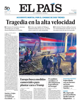 Cover of El Pais