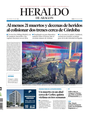 Cover of Heraldo de Aragon
