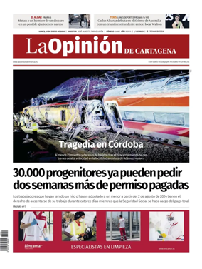Cover of La Opinion de Murcia (Cartagena)