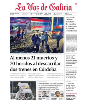 Cover of La Voz de Galicia (Pontevedra)