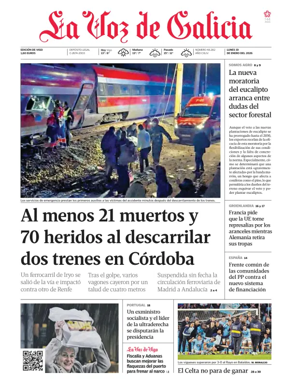 Cover of La Voz de Galicia (Vigo)