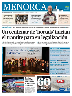 Cover of Menorca Diario Insular