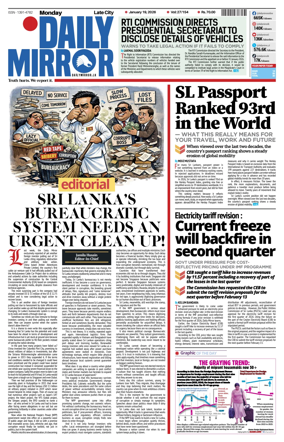 Cover of Daily Mirror (Sri Lanka)