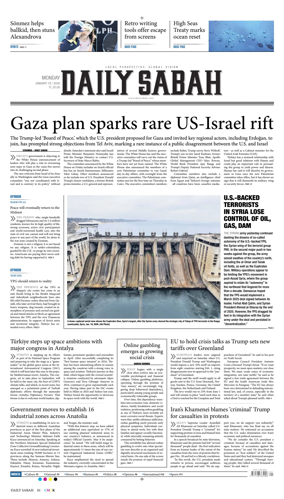 Cover of Daily Sabah (Turkey)