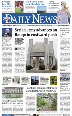 Cover of Hurriyet Daily News & Economic Review