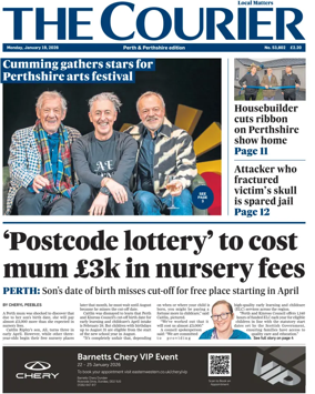 Cover of The Courier & Advertiser (Perth and Perthshire Edition)