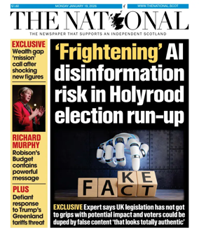 Cover of The National (Scotland)