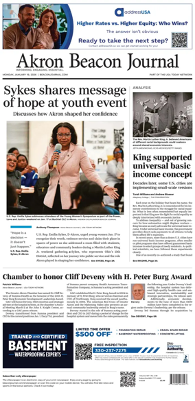 Cover of Akron Beacon Journal