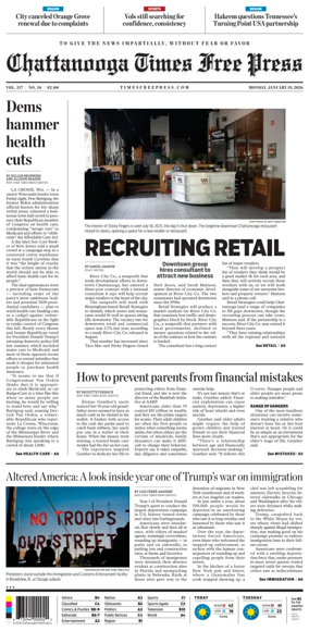 Cover of Chattanooga Times Free Press