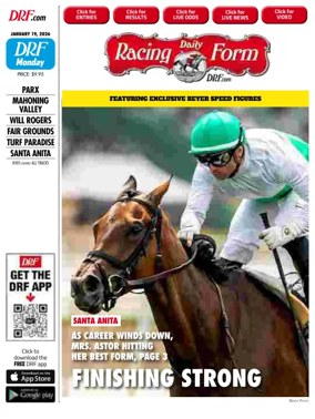 Cover of Daily Racing Form National Digital Edition